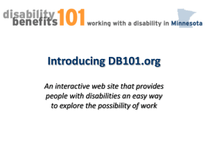 Disability Benefits 101