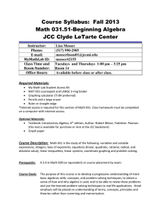 Beginning Algebra (with Lab)