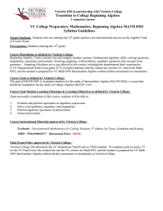 Region 3 (2014/06/25) VC MATH 301 Prep Course Syllabus