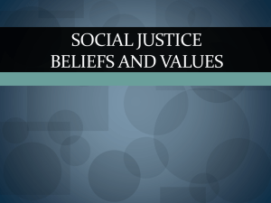 Social Justice Beliefs and Values