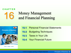 Money Management and Financial Planning