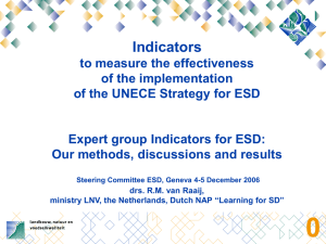 the set of Indicators - United Nations Economic Commission for