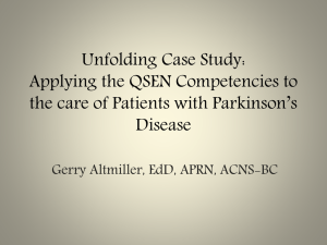 Parkinsons (Unfolding Case Study) from QSEN in PPTX