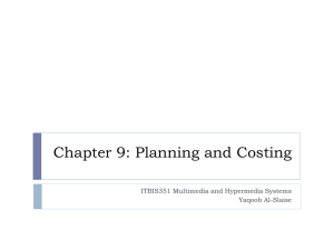 Chapter 9: Planning and Costing