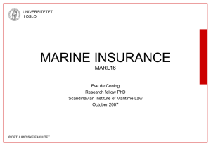 Marine insurance - Universitetet i Oslo