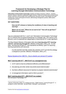 Framework for Developing a Strategic Plan for - enabling e