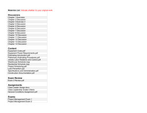 Course map identifying competency per module