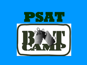 PSAT Bootcamp