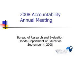 2008 Assessment and Accountability Meeting