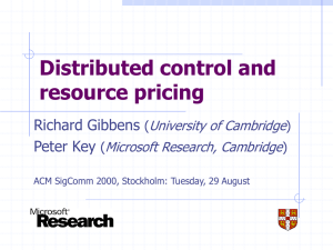 Resource allocation and resource pricing