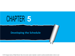 Developing the Schedule 5