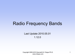 Radio Frequency Bands - Chipps - Kenneth M. Chipps Ph.D. Web