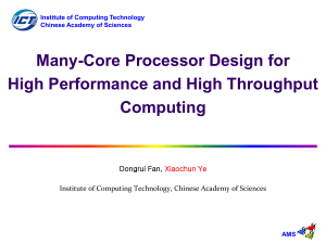 Godson-T A High-Efficient Many-Core Architecture for Parallel