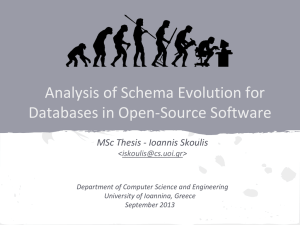 Analysis of Schema Evolution for Databases in Open