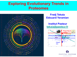 Exploring evolutionary trends in Proteomes