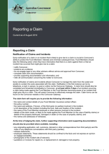 Reporting a Claim