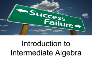 Intermediate Algebra - Emporia State University