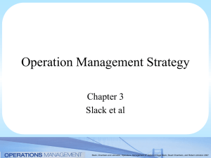 Operation Management Strategy