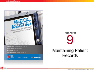 Maintaining Patient Records - McGraw Hill Higher Education