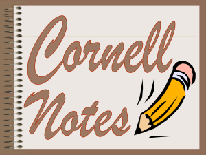 How to use Cornell Notes