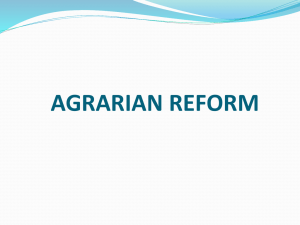 AGRARIAN REFORM