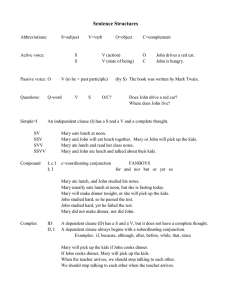 Sentence Structures