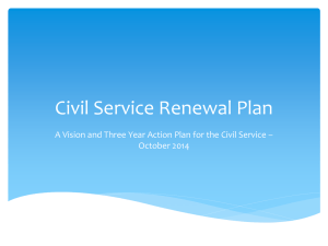 Civil Service Renewal Programme Presentation
