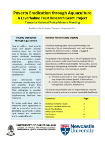 2. Tanzania National Policy-Makers Meeting Report