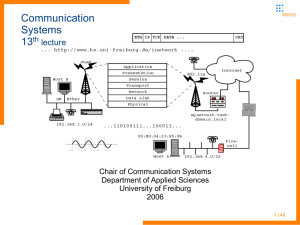 Communication Systems 13th lecture