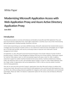 Benefits of Microsoft Web Application Proxy