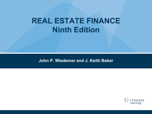 Real Estate Finance - PowerPoint presentation - Ch 15