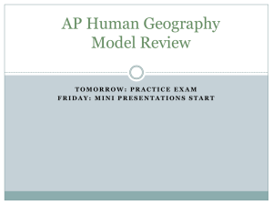 AP Human Geography Model Review