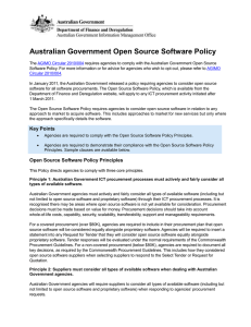 Australian Government Open Source Software Policy