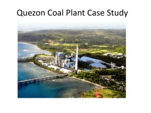 Quezon Coal Plant Case Study