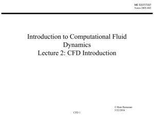 Computational Fluid Dynamics for Engineers Lecture 2: CFD