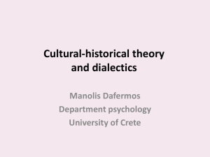 Manolis Dafermos DialecticsCultHistPsychR