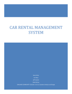 Car Rental Management system