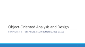 Object-Oriented Analysis and Design