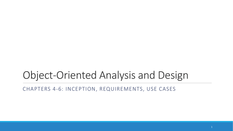 Object-Oriented Analysis And Design