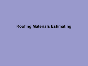Roofing Materials Estimating