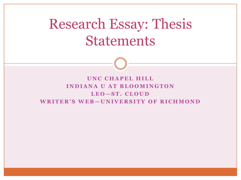 thesis statements unc chapel hill
