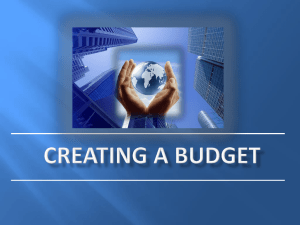 Creating Budget