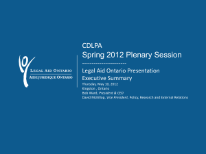 CDLPA Spring Plenary 2012