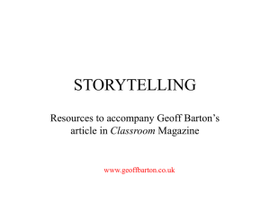 Storytelling - Geoff Barton