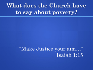What does the Church have to say about poverty?