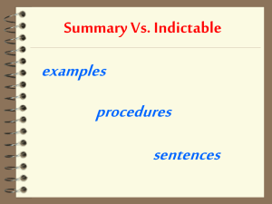 Summary, Indictable, and Hybrid Offences