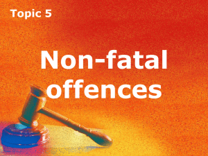 Non-Fatal Offences