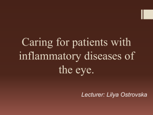 01 Caring for patients with inflammatory diseases of the eye