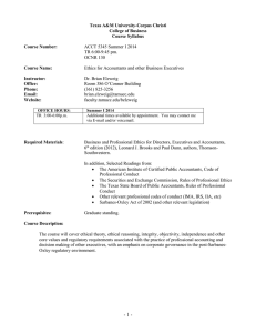 ACCT 5340 - Faculty Personal Web Page