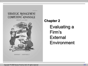 Evaluating a Firm's External Environment